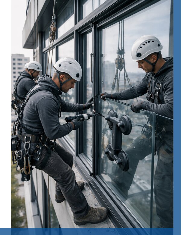 Витражное остекление зданий в Соколе от 3647 р. | ВЫСОТНИК-Скл