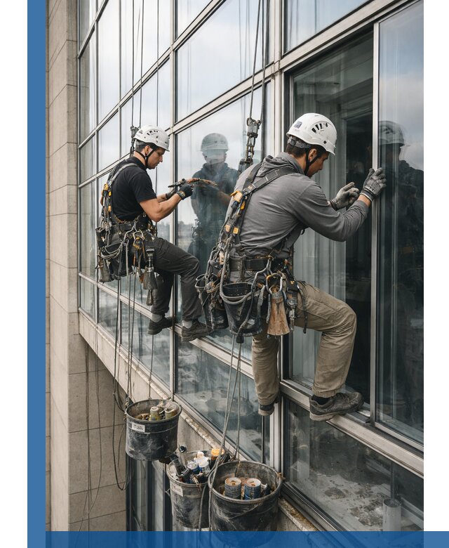 Ремонт витражных конструкций и фасадного остекления в Соколе