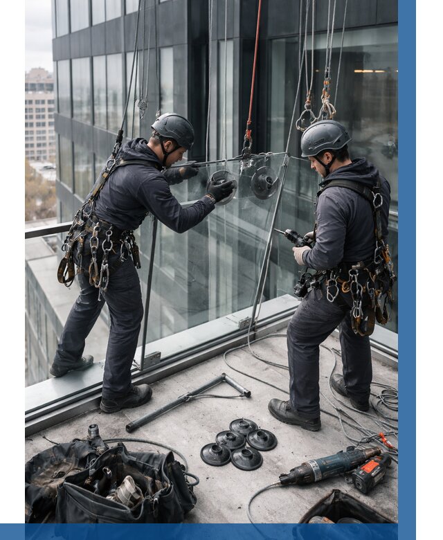 Монтаж стеклянных ограждений в Соколе от 2605 р. | ВЫСОТНИК-Скл