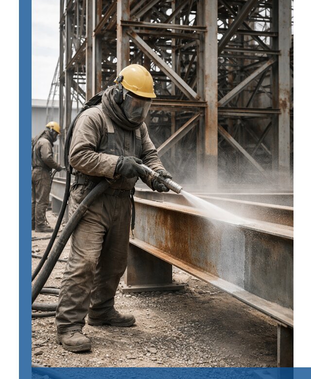 Пескоструйная очистка металлоконструкций в Соколе промышленная