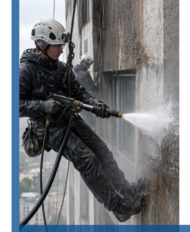 Гидроструйная очистка фасадов и конструкций в Соколе