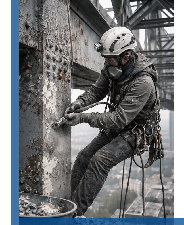 Удаление старой краски с металлических конструкций в Соколе