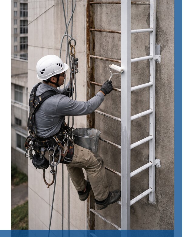 Покраска пожарных лестниц в Соколе от 4689 р. | ВЫСОТНИК-Скл