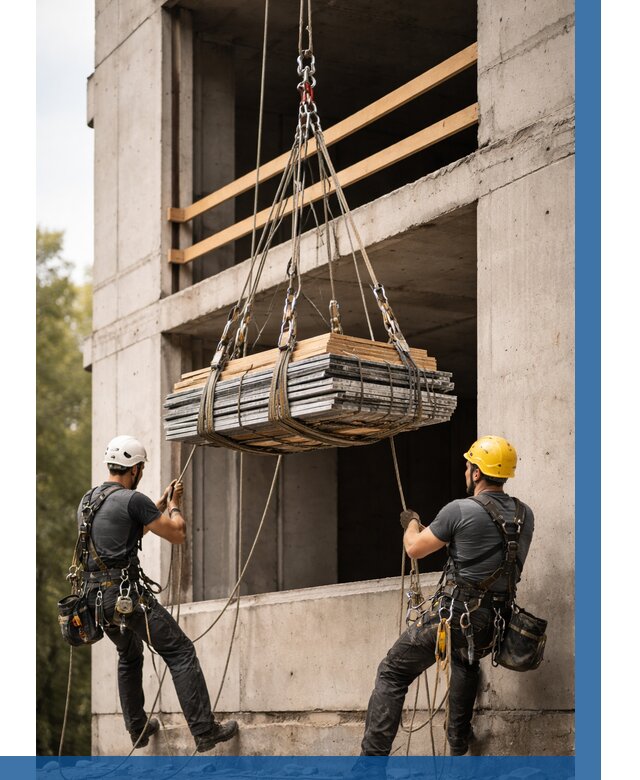 Подъем материала на этаж веревками в Соколе от 1563 р. | ВЫСОТНИК-Скл