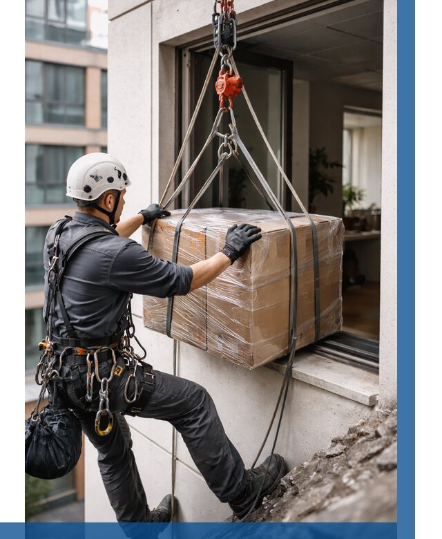 Подъем груза через окно в Соколе от 4689 р. | ВЫСОТНИК-Скл