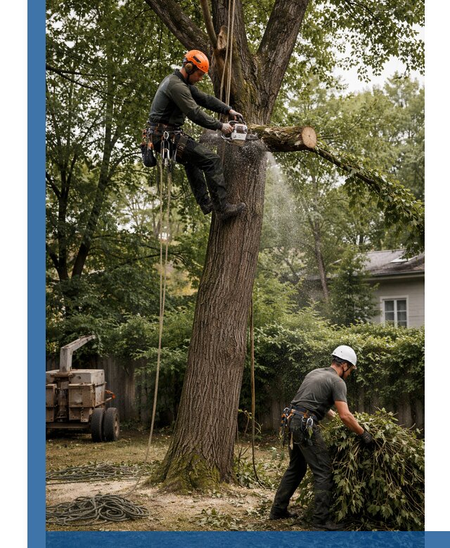 Кронирование деревьев в Соколе, безопасная высотная обрезка