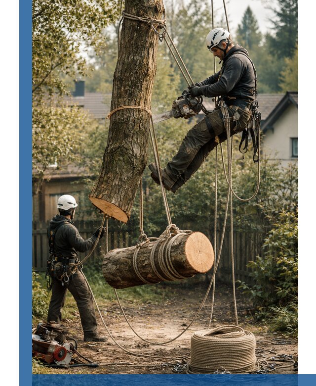 Валка деревьев частями в Соколе, безопасно и аккуратно