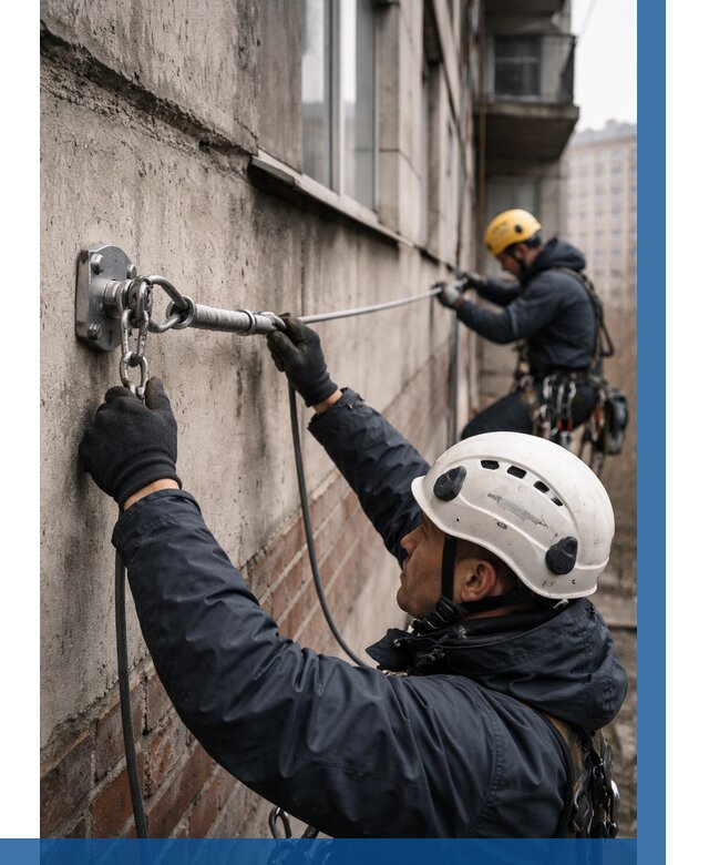 Монтаж анкерных линий в Соколе от 3126 р. | ВЫСОТНИК-Скл
