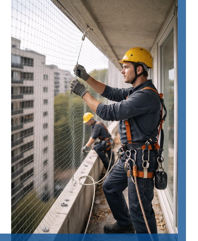 Монтаж сетки от птиц в Соколе от 4689 р. | ВЫСОТНИК-Скл